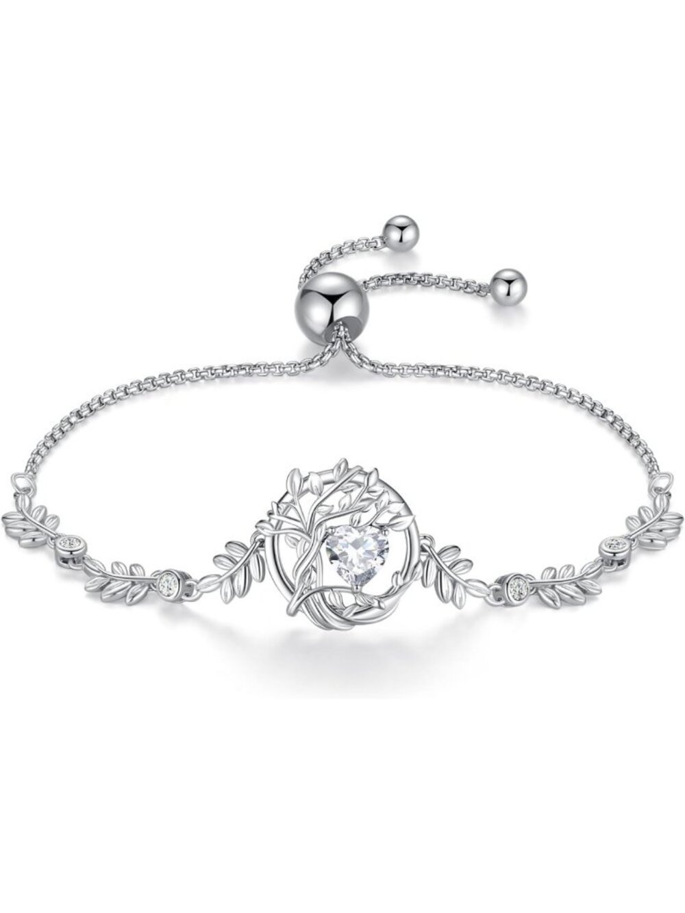 Tree of Life Birthstone Bracelet in Sterling Silver - Elegant Women's Jewelry